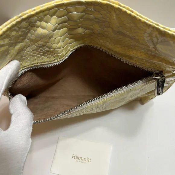 Rare!! Hammitt Reptile Patent Leather Clutch Bag